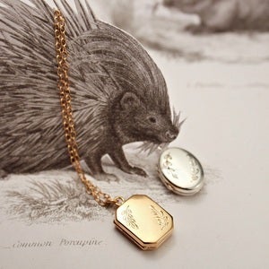 Image of leaf engraved locket