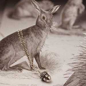 Image of 'mighty oaks' tiny acorn necklace