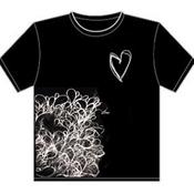 Image of heart tee BLACK (mens)