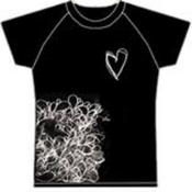 Image of heart tee BLACK (girls skinny)