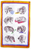 Image of Tea towel - naughty wombats