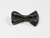 Image of Christopher Chaun "Chromo Steel" Leather Bow Tie with Tublettes 