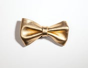 Image of Christopher Chaun "Pigalle 24k" Classic Leather Bow Tie