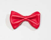 Image of Christopher Chaun "Pigalle Rouge" Classic Leather Bow Tie 