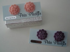 Image of Floral Bouquet studs - sterling silver posts and backs