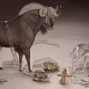 Image of vintage silver charm necklaces