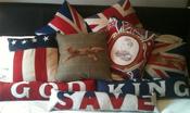 Image of God Save The King Vintage Flag Bolster Cushion Set