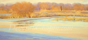 Image of Ice Patterns, canvas giclée, Chesapeake Wetlands