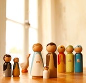 Image of Petite crèche peinte à la main