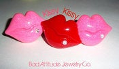 Image of Kissy Kissy Glam Resin Lips Rings