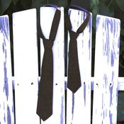 Image of boy ties - brown cross hatching