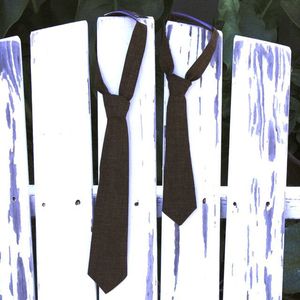 Image of boy ties - brown cross hatching