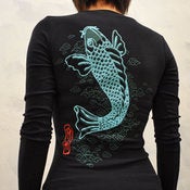 Image of the Original Koi Longsleeve Vneck