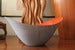 Image of Large vintage red enameled biomorphic shaped 'Krenit' bowl by Herbert Krenchel for Torben Orskov (De