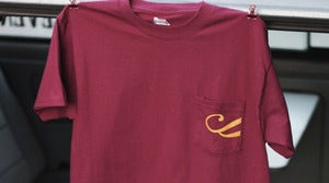 Image of Dark Red Pocket Tee