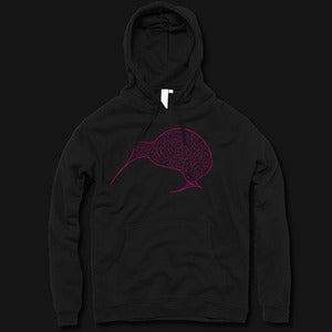 Image of Womens Koru Kiwi Hood - Black