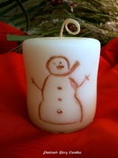 Image of Snowman Pillar Candle
