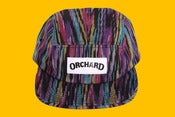 Image of Orchard 5 Panel Hat - Black Ikat Text Logo