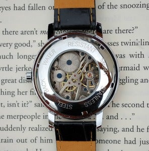 Image of Silver and Rose Mechanical Wind-Up Wrist Watch