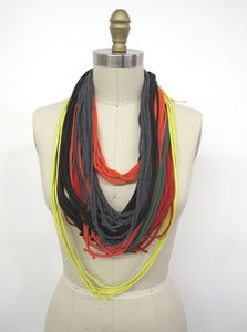 Image of Reclaimed T-shirt Necklace :::Plain T-LACE
