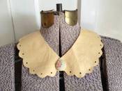 Image of MIDDLEMOST "Gone Potty" Leather Peter Pan Collar. 