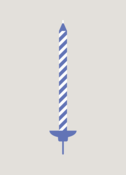 Image of BIRTHDAY CANDLE (Blue) Greeting Card