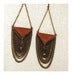 Image of Leather Triangle Chains earring