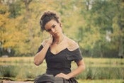 Image of Robe Duchesse ZAWANN créateur fait main en tissu vintage