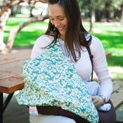 Image of Belly Fish Nursing Cover + Pillow  (Brown)