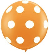 Image of 36" Orange Polka Dot Balloon