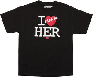 Image of "I USED TO LOVE HER" TEE | BLACK / RED 