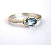 Image of Light Blue Aquamarine Ring