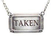 Image of TAKEN - Humorous Urban Vintage Necklace