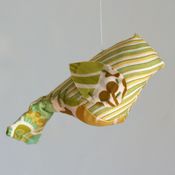 Image of NEW Yarn-Wrapped Trio with Baby Bird Mobile (One-of-a-Kind)
