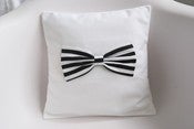 Image of Housse de Coussin Noeud Rayé By Mimosette