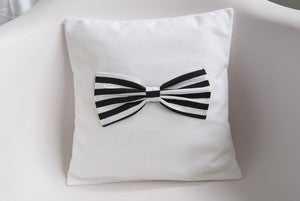Image of Housse de Coussin Noeud Rayé By Mimosette