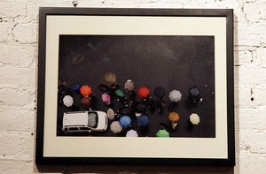 Image of Car Fighting Tourist Umbrellas (Rome), 2011 - Domenick Cimino