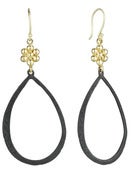 Image of LSJ Hoop Earrings in Blackened Sterling Silver with 14K Gold