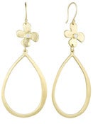 Image of LSJ Hoop Earrings with Lily, 14K Gold and Diamonds