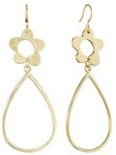Image of LSJ Hoop Earrings with Wildflower, 14K Gold