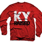 Image of LONG SLEEVE Ky Raised in Red, White & Black
