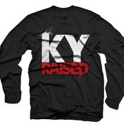 Image of LONG SLEEVE Ky Raised in Black, White & Red