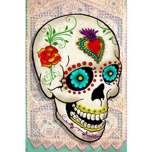 Image of Heart Skull Postcard