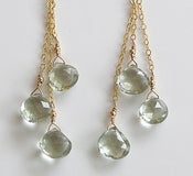 Image of frida earrings with green amethyst