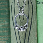 Image of Diamond Anniversary: Ring Pendant - Antique Silver