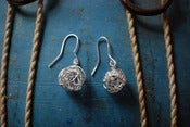 Image of Silver wire ball earrings