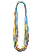 Image of Multicoloured Beads & Waxed Cotton Necklaces