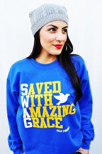 Image of 040-SWAG ROYAL BLUE UNISEX CREW SWEATSHIRT