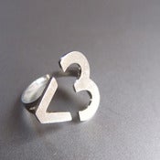 Image of I <3 U - Handmade Silver Ring