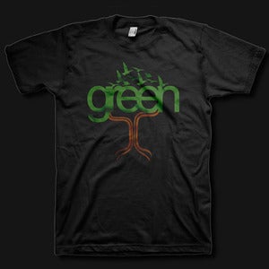 Image of Mens Green Tee - Black